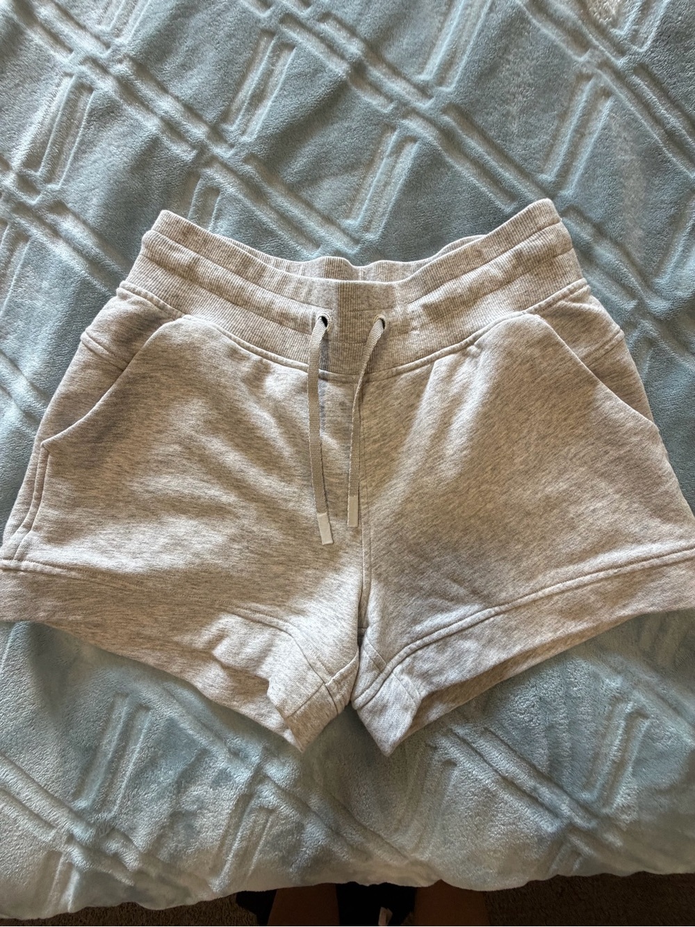 lululemon athletica Light Gray Drawstring Athletic Shorts